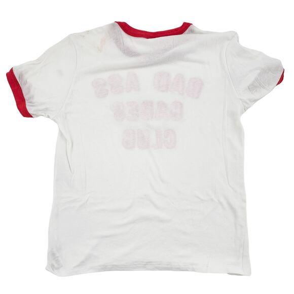 Bad Ass Babes Club T-Shirt Alternative Apparel White Graphic Red Ringer Tee M - Picture 4 of 9